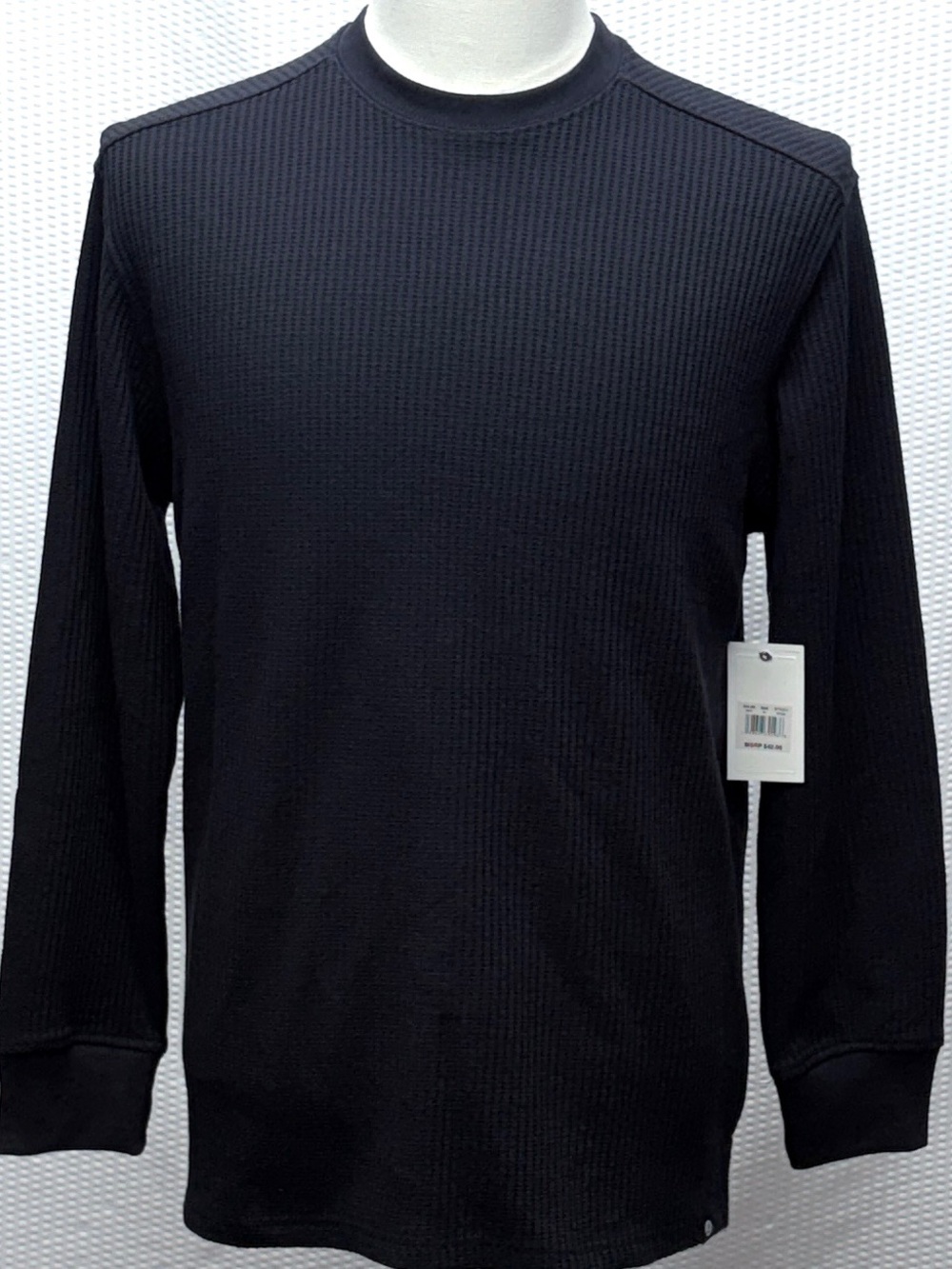 Sperry Ribbed Knit Pullover Men’s M Navy Long Sleeve Cotton Blend NWT